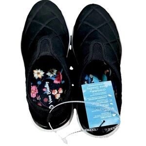 Vera Bradley Black Quilted Slip-On Shoes Size 6 Women’s